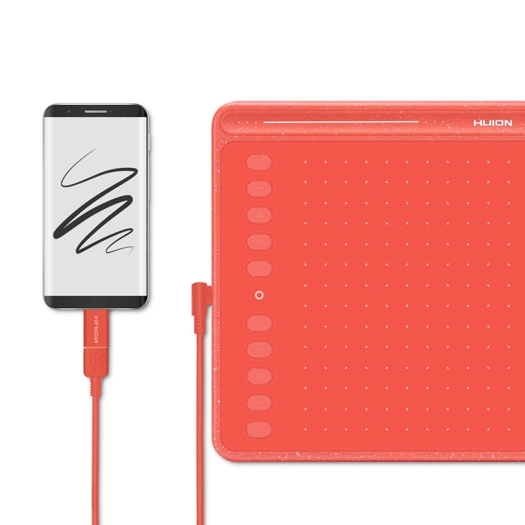 HUION HS611 5080 LPI Touch Strip Art Drawing Tablet for Fun, with Battery-free Pen & Pen Holder(Blue)