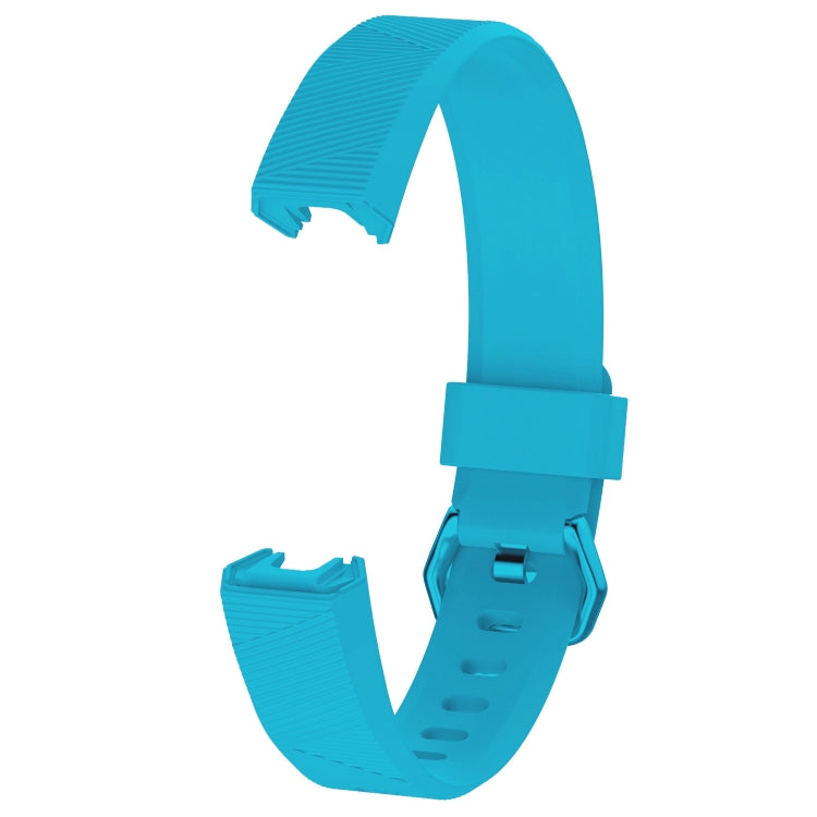 Solid Color Silicone Watch Band for FITBIT Alta / HR, Size: L(Brown)