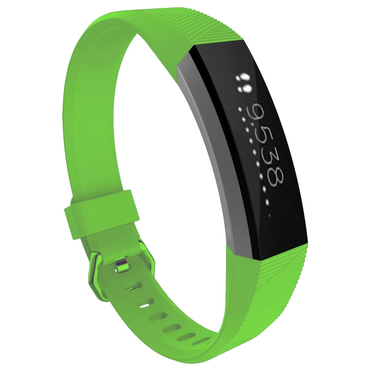 Solid Color Silicone Watch Band for FITBIT Alta / HR, Size: L(Brown), L