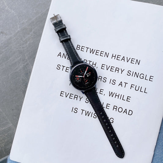 For Samsung Galaxy Watch 20mm Smart Watch Universal Double-sided Leather Small Watch Band, 20mm