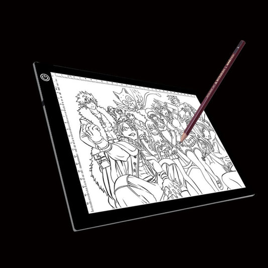 A4 Size 5W 5V LED LED Stepless Dimmable Acrylic Copy Boards for Anime Sketch Drawing Sketchpad, with USB Cable & Plug, Size：220x330x5mm, Stepless Dimmable