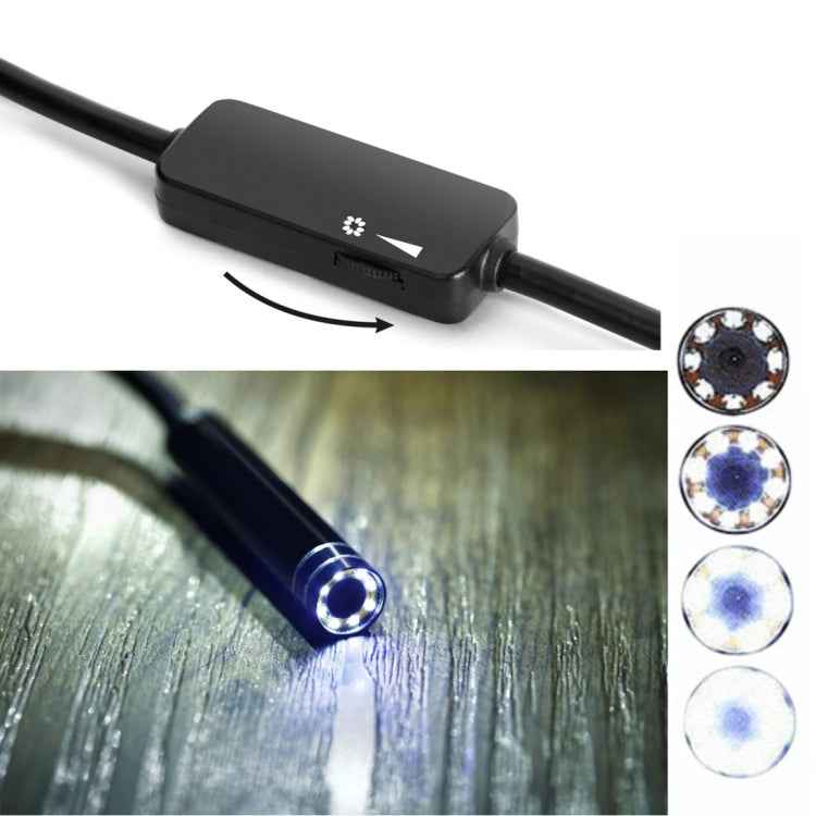 AN97 USB-C / Type-C Endoscope Waterproof IP67 Tube Inspection Camera with 8 LED & USB Adapter, Length: 3m, Lens Diameter: 5.5mm