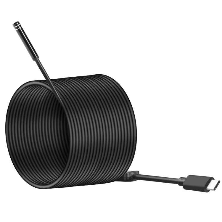 AN97 USB-C / Type-C Endoscope Waterproof Tube Inspection Camera with 8 LED & USB Adapter, Length: 10m, Lens Diameter: 8mm