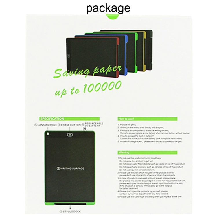 Portable 12 inch LCD Writing Tablet Drawing Graffiti Electronic Handwriting Pad Message Graphics Board Draft Paper with Writing Pen