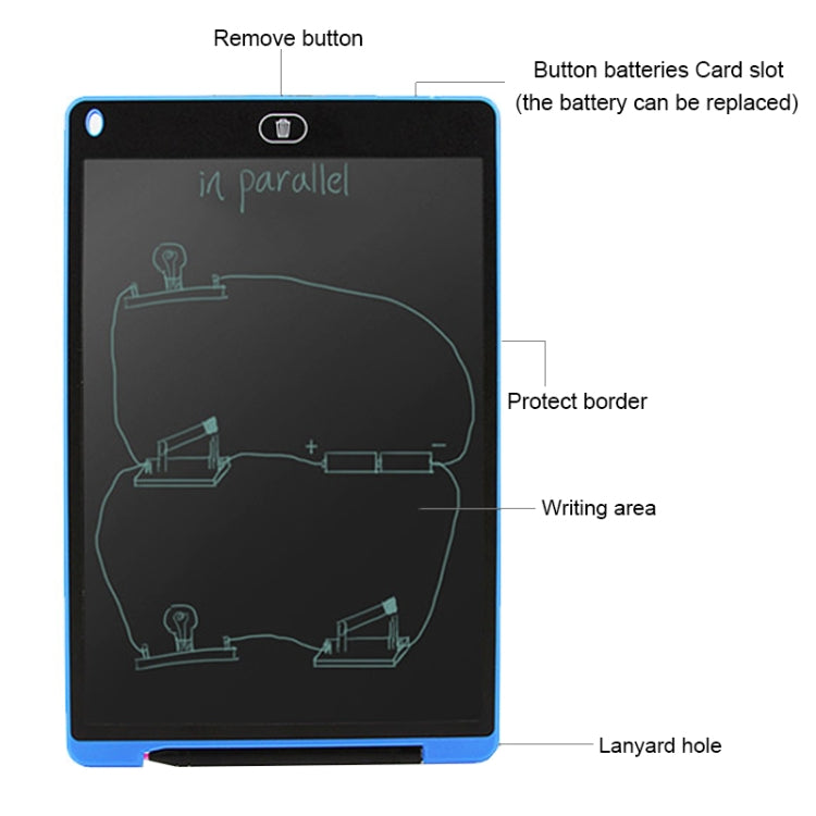 Portable 12 inch LCD Writing Tablet Drawing Graffiti Electronic Handwriting Pad Message Graphics Board Draft Paper with Writing Pen