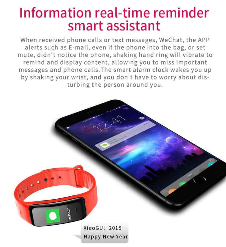 CHIGU C1Plus Fitness Tracker 0.96 inch IPS Screen Smartband Bracelet, IP67 Waterproof, Support Sports Mode / Blood Pressure / Sleep Monitor / Heart Rate Monitor / Fatigue Monitor / Sedentary Reminder
