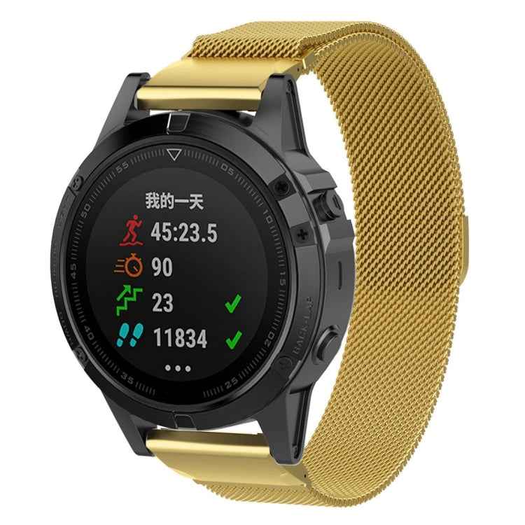 For Garmin Fenix 7X Milanese Watch Band