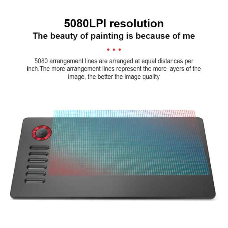 VEIKK A15PRO 10x6 inch 5080 LPI Type-C Interface Smart Touch Electronic Graphic Tablet