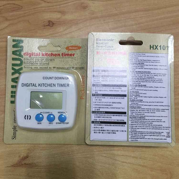 Kitchen Timer Digital Electronic Loud Alarm Magnetic Backing With Holder for Cooking Baking Sports Games Office