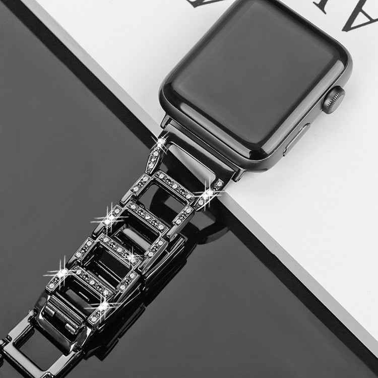 Colorful Diamond Stainless Steel Watch Band for Apple Watch Ultra 49mm&Watch Ultra 2 49mm / Series 10 46mm / 9&8&7 45mm / SE 3&SE 2&6&SE&5&4 44mm / 3&2&1 42mm