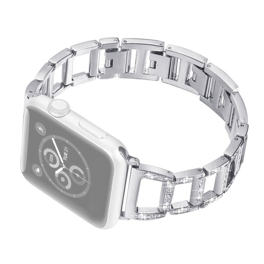 Colorful Diamond Stainless Steel Watch Band for Apple Watch Ultra 49mm&Watch Ultra 2 49mm / Series 10 46mm / 9&8&7 45mm / SE 3&SE 2&6&SE&5&4 44mm / 3&2&1 42mm