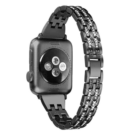 Colorful Diamond Stainless Steel Watch Band for Apple Watch Series 7 45mm / 6 & SE & 5 & 4 44mm / 3 & 2 & 1 42mm