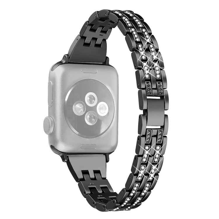 Colorful Diamond Stainless Steel Watch Band for Apple Watch Series 7 45mm / 6 & SE & 5 & 4 44mm / 3 & 2 & 1 42mm