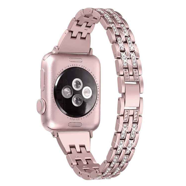 Colorful Diamond Stainless Steel Watch Band for Apple Watch Series 7 45mm / 6 & SE & 5 & 4 44mm / 3 & 2 & 1 42mm