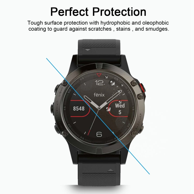ENKAY Hat-Prince for Garmin Fenix 5 Smart Watch 0.2mm 9H Surface Hardness 2.15D Curved Edge Tempered Glass Film