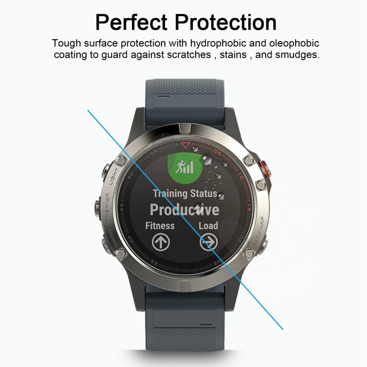 For Garmin Fenix 5 0.26mm 2.5D 9H Tempered Glass Film Screen Protector, For Garmin Fenix 5