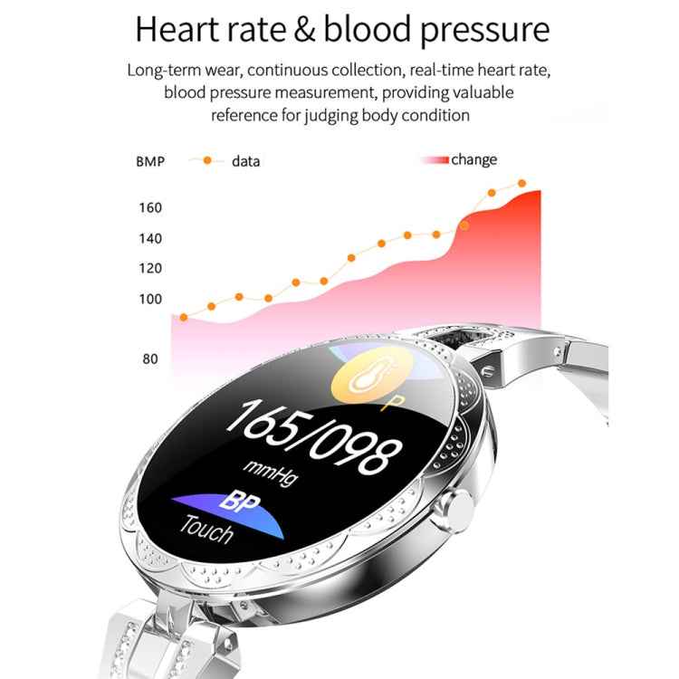 AK15 Fashion Smart Female Bracelet, 1.08 inch Color LCD Screen, IP67 Waterproof, Support Heart Rate Monitoring / Sleep Monitoring / Remote Photography