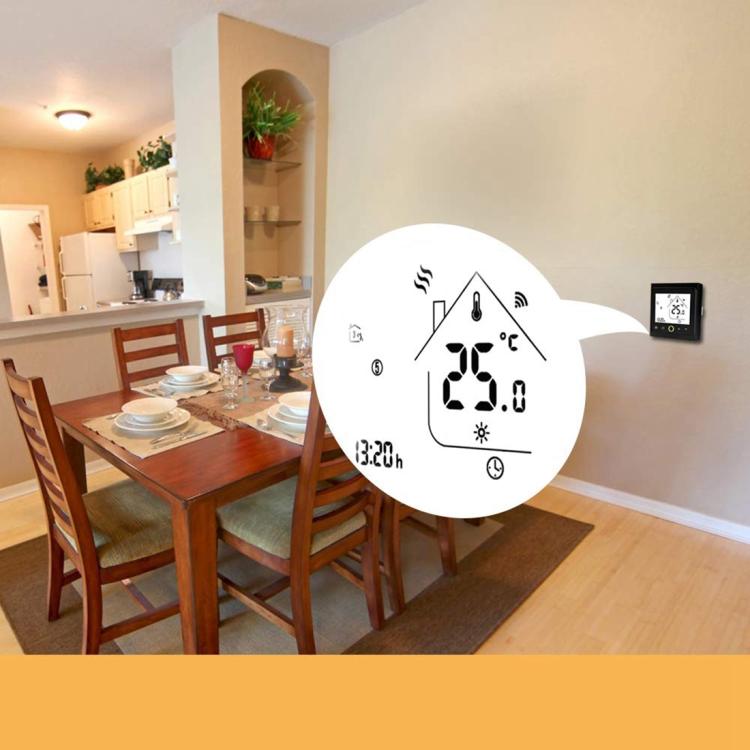 BHT-002GCLW 3A Load Water / Gas Boiler Type LCD Digital Heating Room Thermostat with Time Display, WiFi Control, BHT-002GBLW 3A  (Black) Gas Boiler Type, BHT-002GBLW 3A (White) Gas Boiler Type