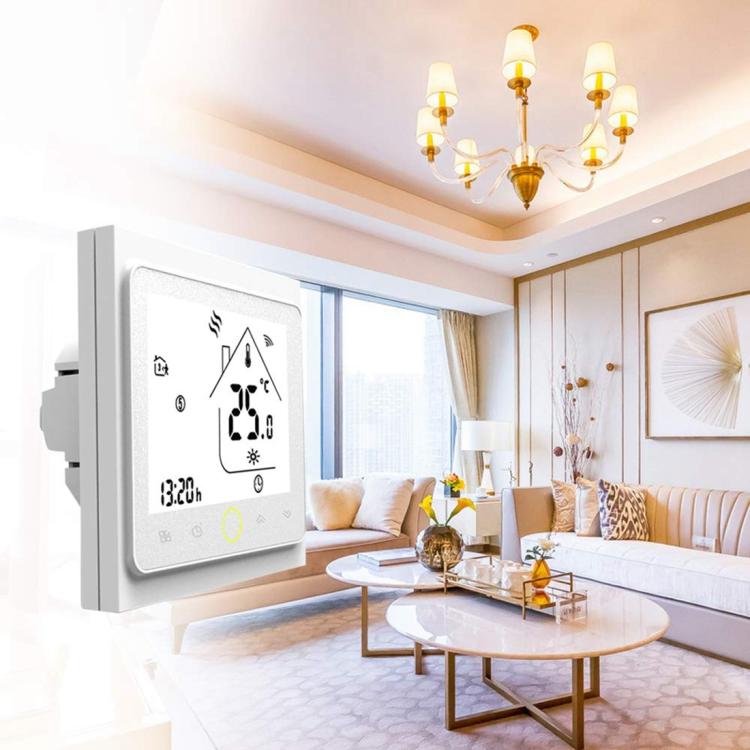 BHT-002GCLW 3A Load Water / Gas Boiler Type LCD Digital Heating Room Thermostat with Time Display, WiFi Control, BHT-002GBLW 3A  (Black) Gas Boiler Type, BHT-002GBLW 3A (White) Gas Boiler Type