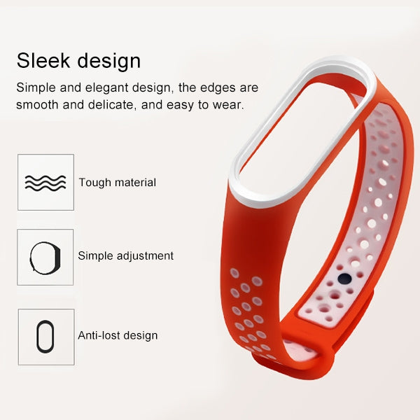 Colorful Silicone Wrist Strap Watch Band for Xiaomi Mi Band 3 & 4