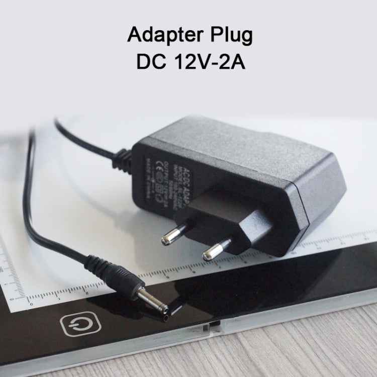 23W 12V LED Three Level of Brightness Dimmable A2 Acrylic Copy Boards Anime Sketch Drawing Sketchpad, EU Plug