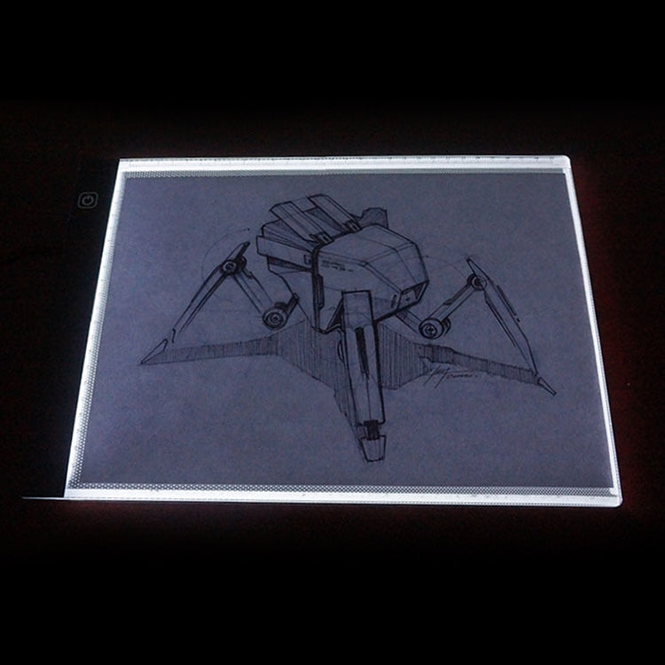 3.5W 5V LED USB Three Level of Brightness Dimmable A4 Acrylic Scale Copy Boards Anime Sketch Drawing Sketchpad with USB Cable 1.5m & Power Adapter, Copy Boards with USB Cable 1.5m & Power Adapter
