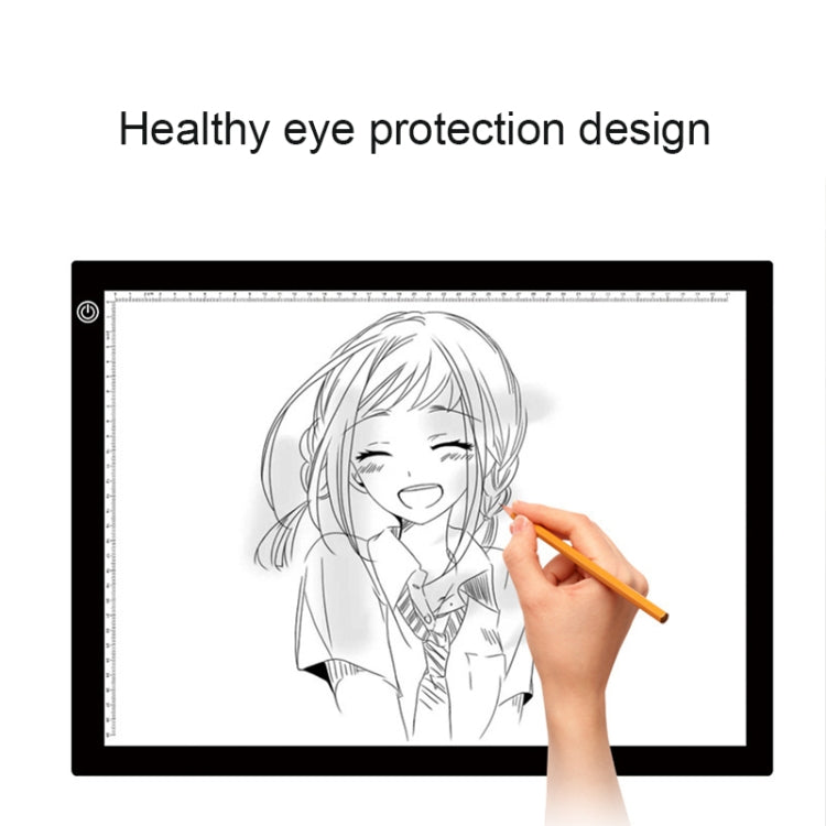 A3 8W 5V LED USB Stepless Dimming Acrylic Scale Copy Boards Anime Sketch Drawing Sketchpad with USB Cable & Power Adapter, Stepless Dimming with USB Cable & Power Adapter