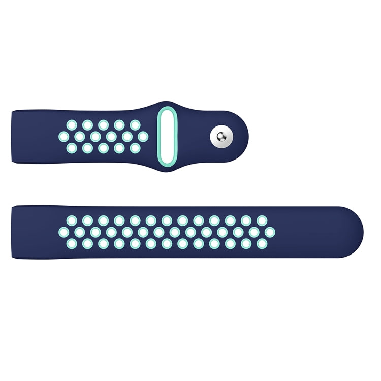 Two-color Round Hole Silicone Watch Band for Fitbit Charge 3, Watch Band Size:130-195mm