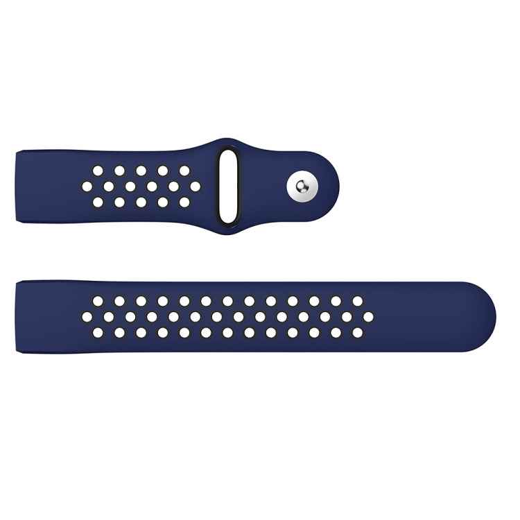 Two-color Round Hole Silicone Watch Band for Fitbit Charge 3, Watch Band Size:130-195mm