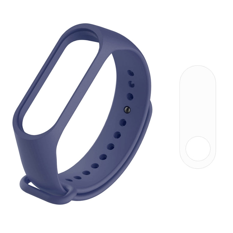2 in 1 Silicone Watch Band with TPU Screen Film for Xiaomi Mi Band 3