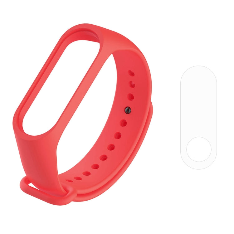 2 in 1 Silicone Watch Band with TPU Screen Film for Xiaomi Mi Band 3
