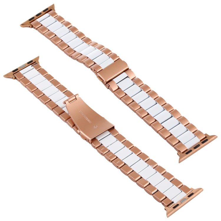 For Apple Watch Series 10 42mm / 9&8&7 41mm / SE 3&SE 2&6&SE&5&4 40mm / 3&2&1 38mm Stainless Steel Wrist Strap Watch Band, For Apple Watch Series 7 41mm / 6 & SE & 5 & 4 40mm / 3 & 2 & 1 38mm                                                             ...