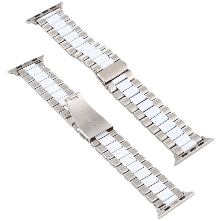 For Apple Watch Series 10 42mm / 9&8&7 41mm / SE 3&SE 2&6&SE&5&4 40mm / 3&2&1 38mm Stainless Steel Wrist Strap Watch Band, For Apple Watch Series 7 41mm / 6 & SE & 5 & 4 40mm / 3 & 2 & 1 38mm                                                             ...