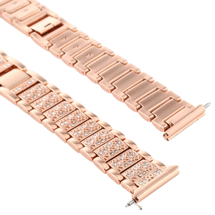 For Fitbit Versa Diamond-studded Stainless Steel  Watch Band