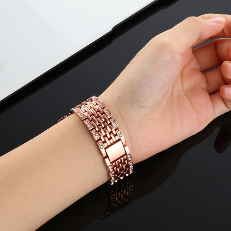 For Fitbit Charge 3 Diamond-studded Stainless Steel  Watch Band