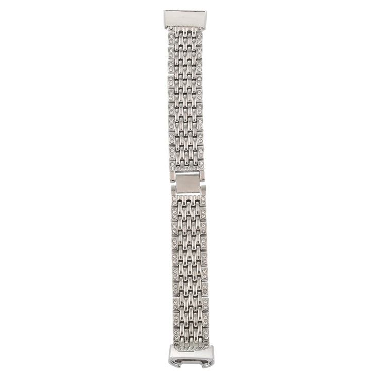 For Fitbit Charge 3 Diamond-studded Stainless Steel  Watch Band