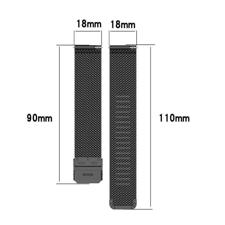 Correa de malla metálica de 18 mm para Fossil Sport para mujer, Charter HR y Gen 4 Q Venture HR.