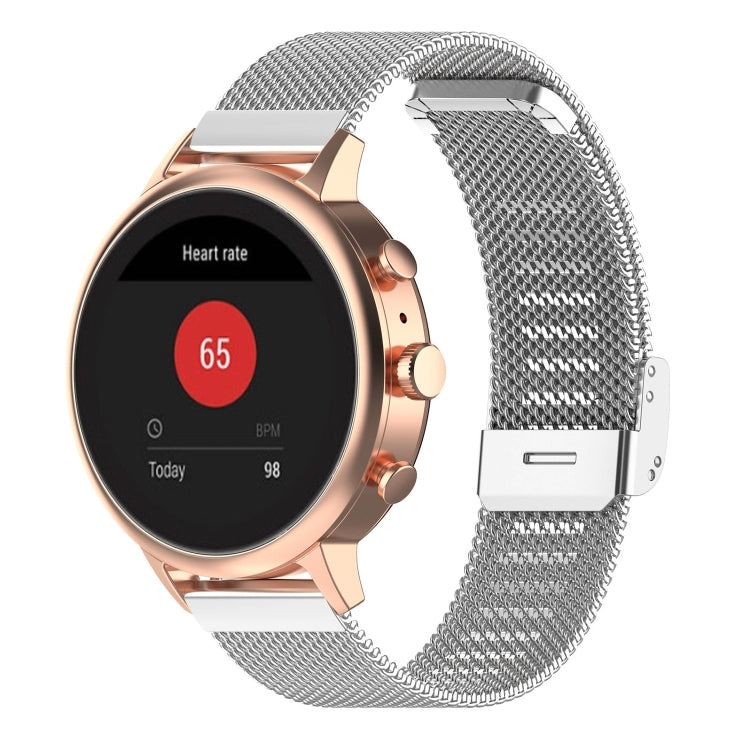 Correa de malla metálica de 18 mm para Fossil Sport para mujer, Charter HR y Gen 4 Q Venture HR.