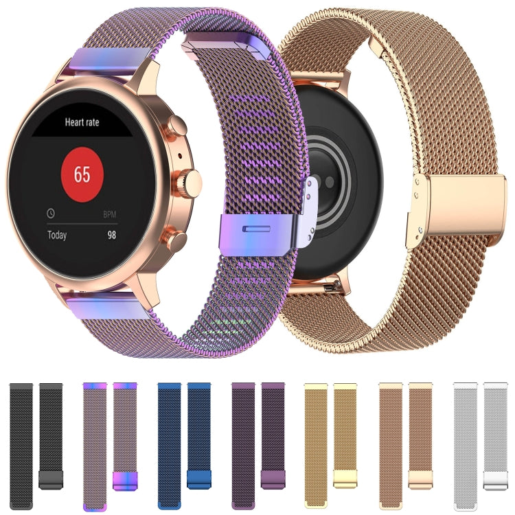 Correa de malla metálica de 18 mm para Fossil Sport para mujer, Charter HR y Gen 4 Q Venture HR.