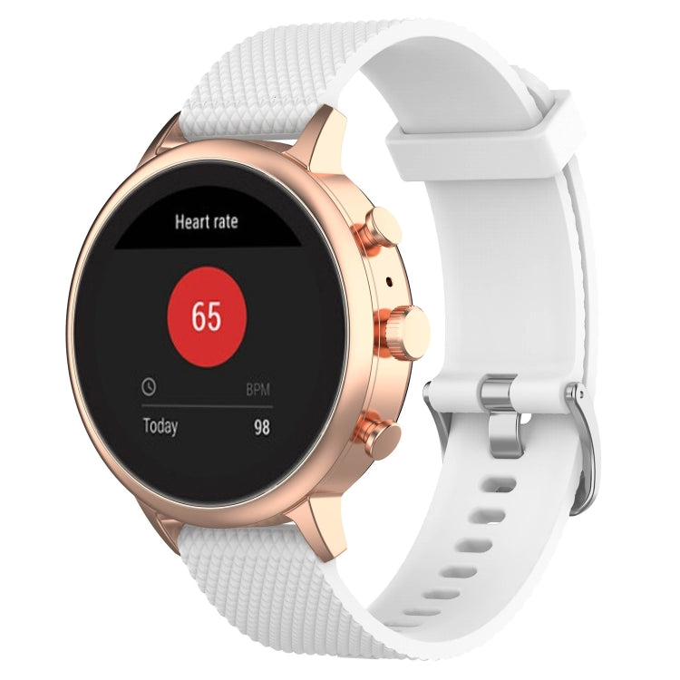 18mm Texture Silicone Wrist Strap Watch Band for Fossil Female Sport / Charter HR / Gen 4 Q Venture HR