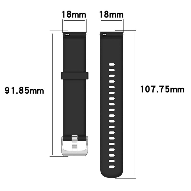 18mm Texture Silicone Wrist Strap Watch Band for Fossil Female Sport / Charter HR / Gen 4 Q Venture HR