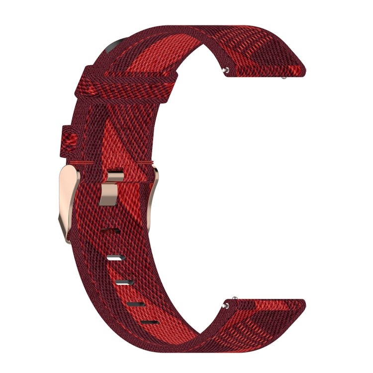 20mm Stripe Weave Nylon Wrist Strap Watch Band for Garmin Venu, Vivomove 3, Vivoactive 3, Forerunner 245 / 645