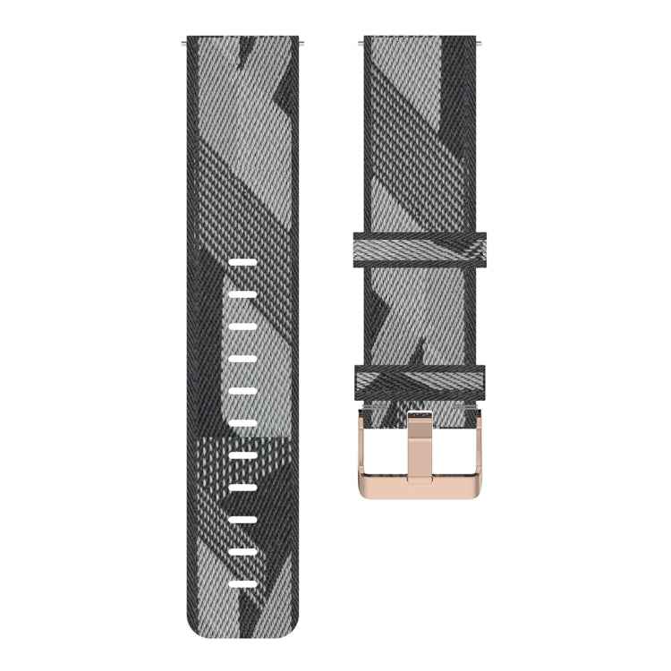 20mm Stripe Weave Nylon Wrist Strap Watch Band for Galaxy Watch 42mm, Galaxy Active / Active 2, Gear Sport, S2 Classic
