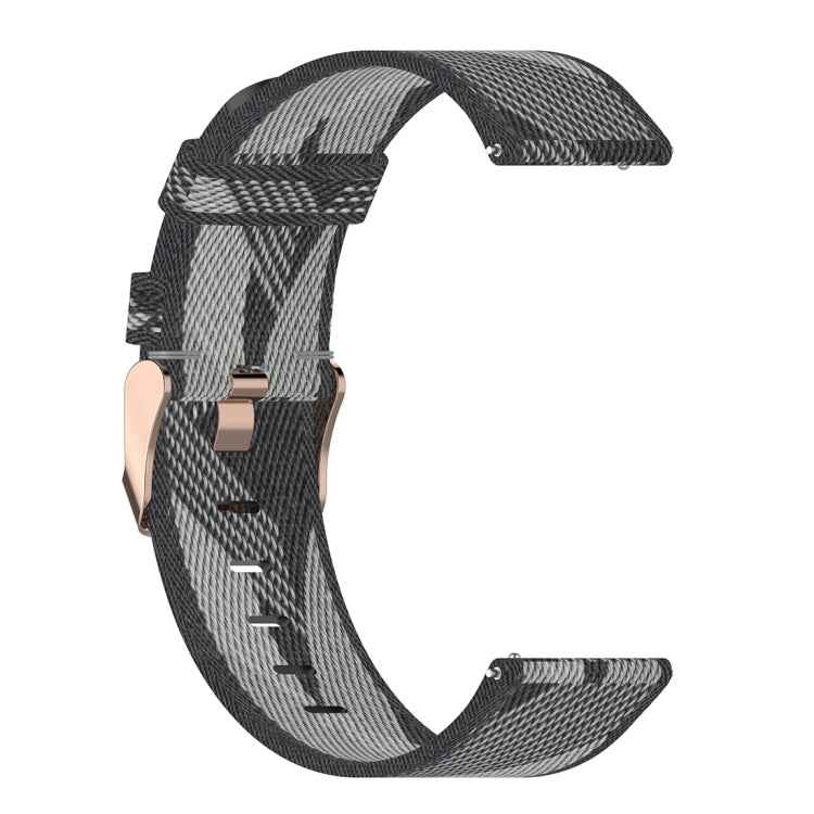 20mm Stripe Weave Nylon Wrist Strap Watch Band for Galaxy Watch 42mm, Galaxy Active / Active 2, Gear Sport, S2 Classic