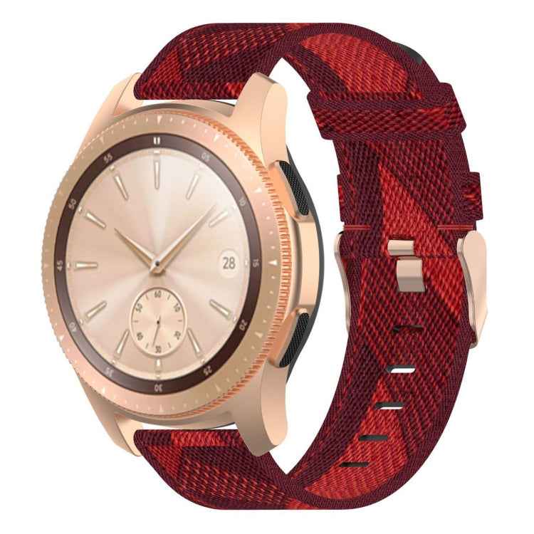 20mm Stripe Weave Nylon Wrist Strap Watch Band for Galaxy Watch 42mm, Galaxy Active / Active 2, Gear Sport, S2 Classic
