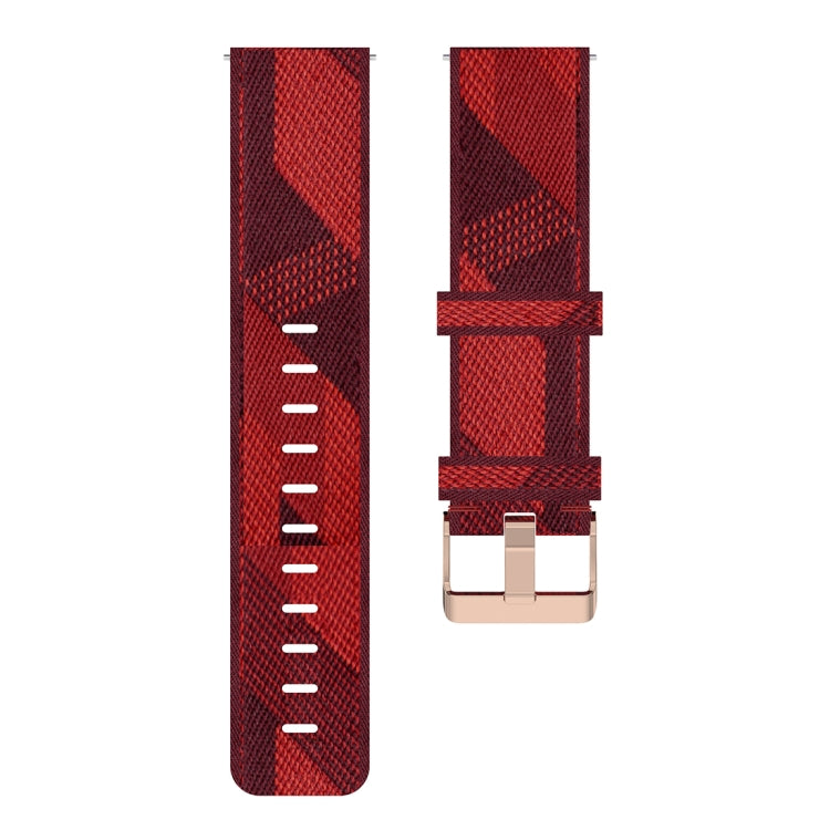 20mm Stripe Weave Nylon Wrist Strap Watch Band for Galaxy Watch 42mm, Galaxy Active / Active 2, Gear Sport, S2 Classic