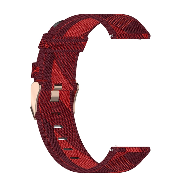 20mm Stripe Weave Nylon Wrist Strap Watch Band for Galaxy Watch 42mm, Galaxy Active / Active 2, Gear Sport, S2 Classic