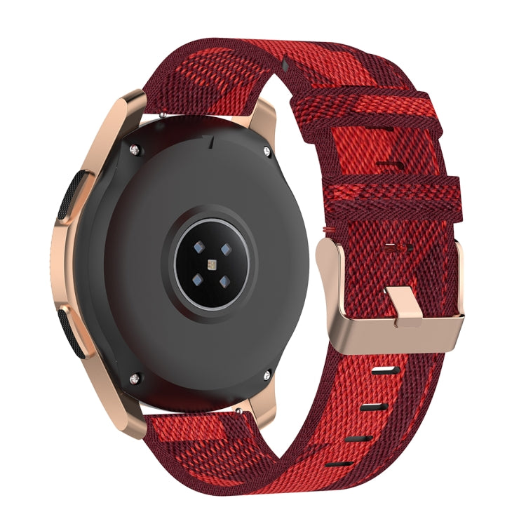 20mm Stripe Weave Nylon Wrist Strap Watch Band for Galaxy Watch 42mm, Galaxy Active / Active 2, Gear Sport, S2 Classic