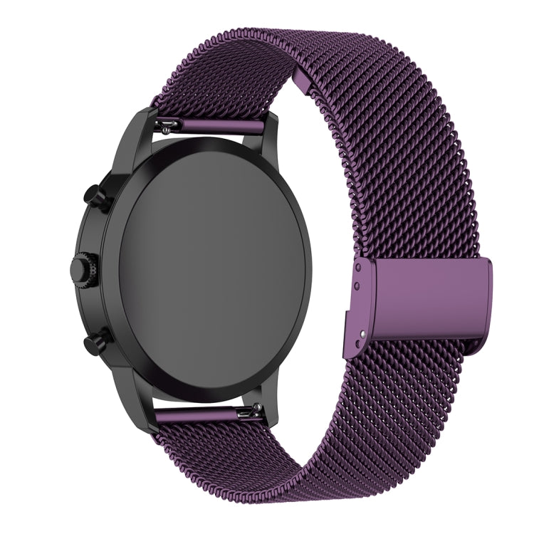 22mm Metal Mesh Wrist Strap Watch Band for Fossil Hybrid Smartwatch HR, Male Gen 4 Explorist HR, Male Sport