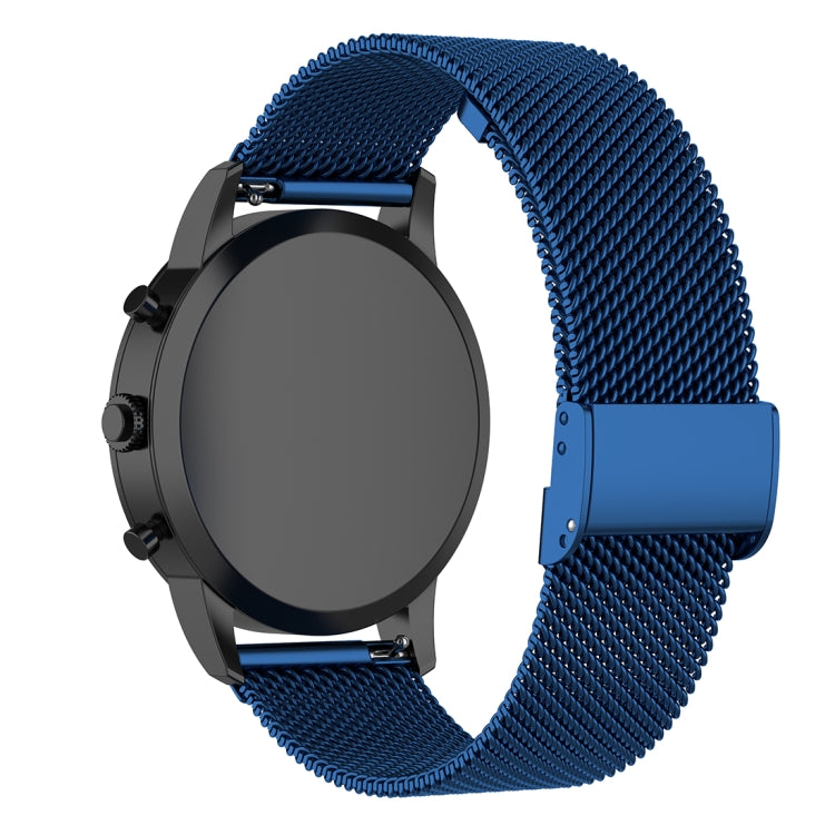 22mm Metal Mesh Wrist Strap Watch Band for Fossil Hybrid Smartwatch HR, Male Gen 4 Explorist HR, Male Sport